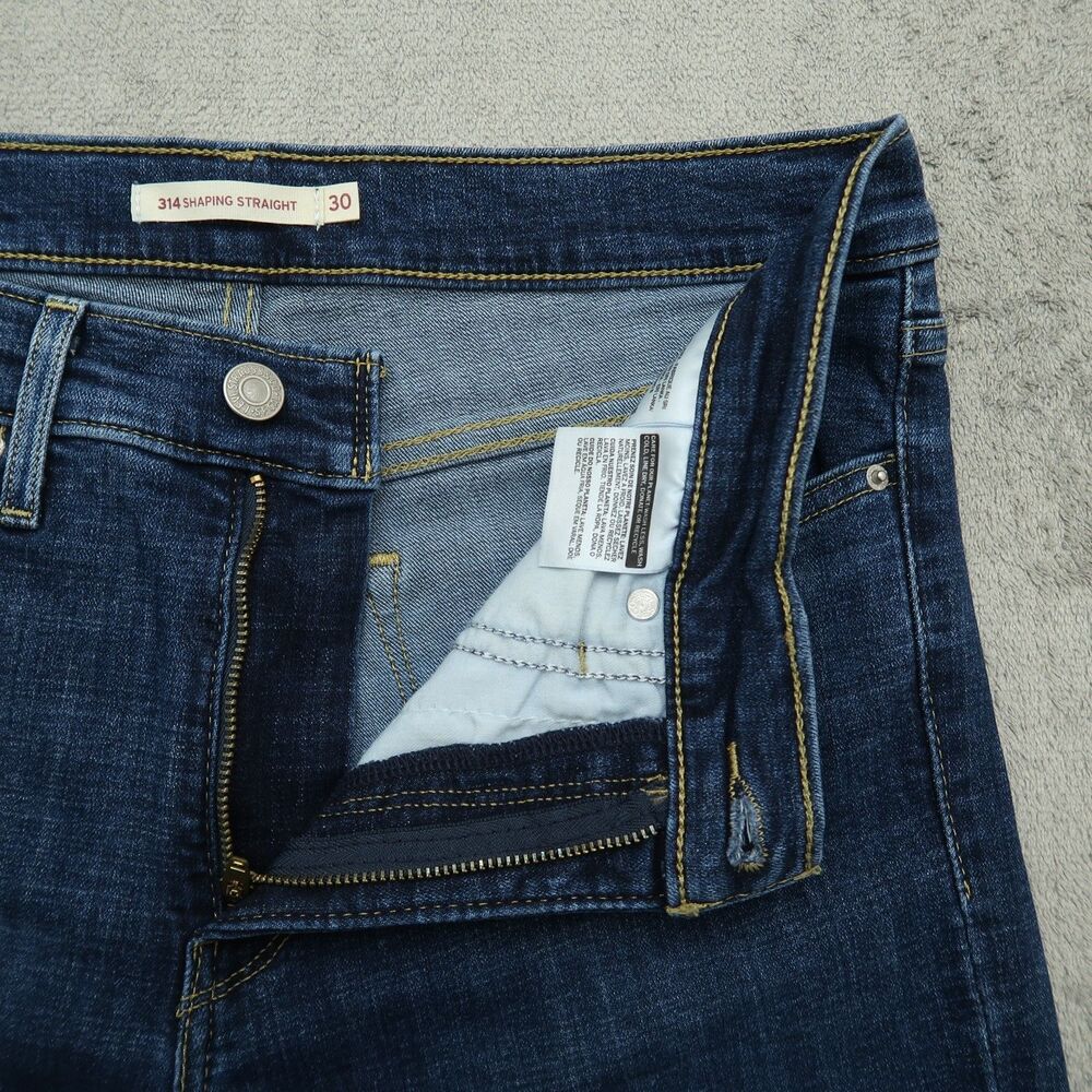Levi's 314 Jeans Women's Size 30 Blue Mid-Rise Shaping Straight Denim 29" Inseam - Picture 2 of 16